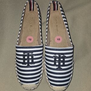 Tommy Hilfiger Blue and White Espadrilles Nautical Style